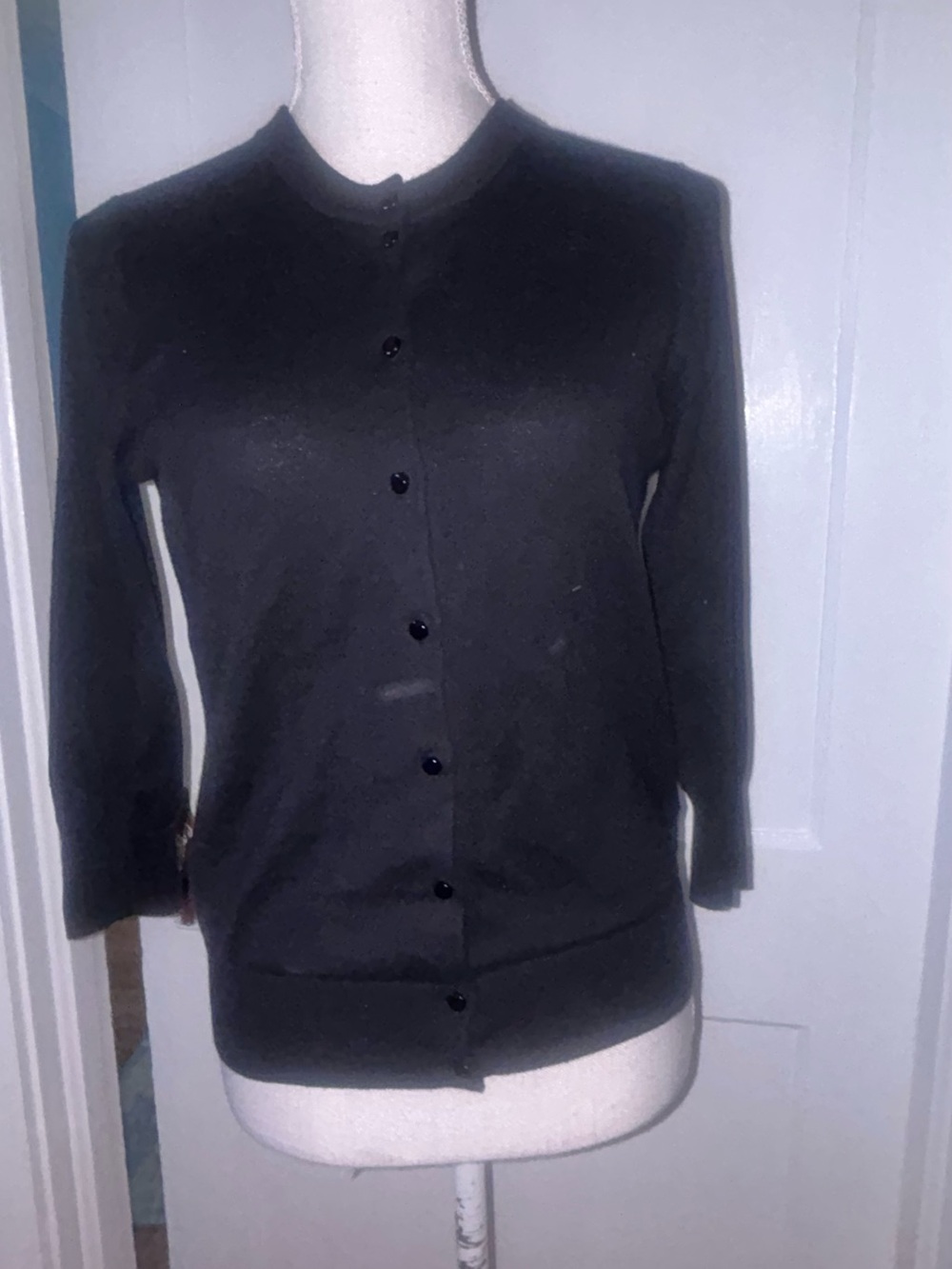 Classic Black Button-Front Women's Sweater by JCrew size medium